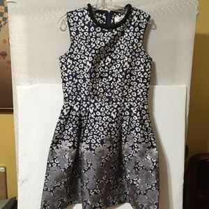 Belle Badgley Mischka Blue/Grey Dress Size 10/42